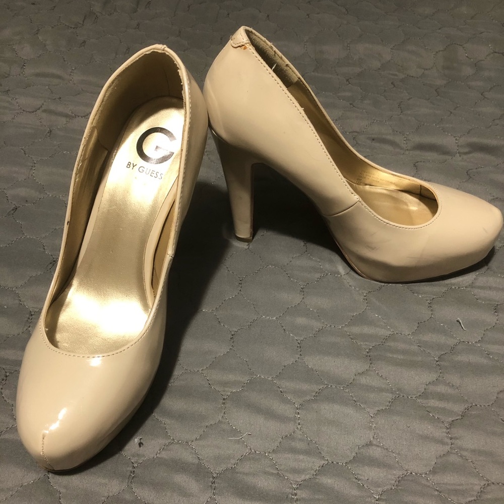Nude Patent Leather Pumps - 8
